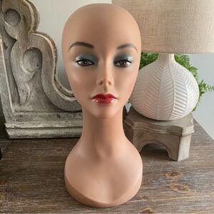 Mannequin Head Bust Female Woman Makeup Accessories Jewelry Necklace Wig Display